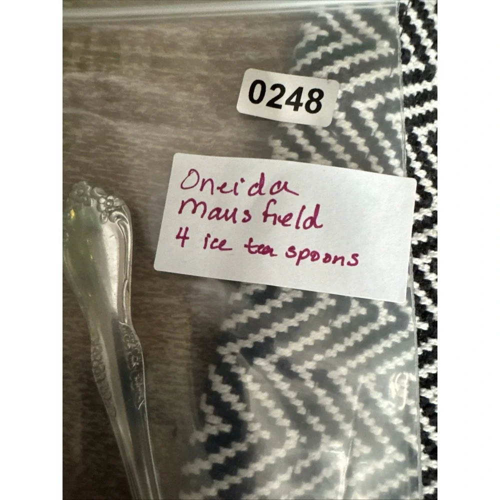 Oneida Silver Stainless Mansfield  Iced‎ Te La Spoons 7 5/8